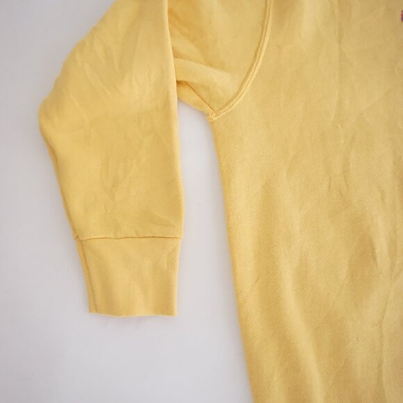 Vintage Fruit of the Loom Yellow Cotton Blend Lamb Graphic Sweet Sweatshirt L - Picture 8 of 9